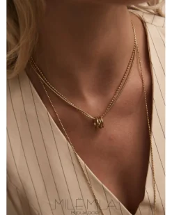 Store HippieChic Collier 3 Anneaux Doré