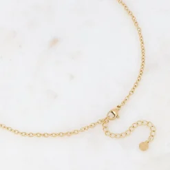 Cheap HippieChic Collier avec Feuillage Doré