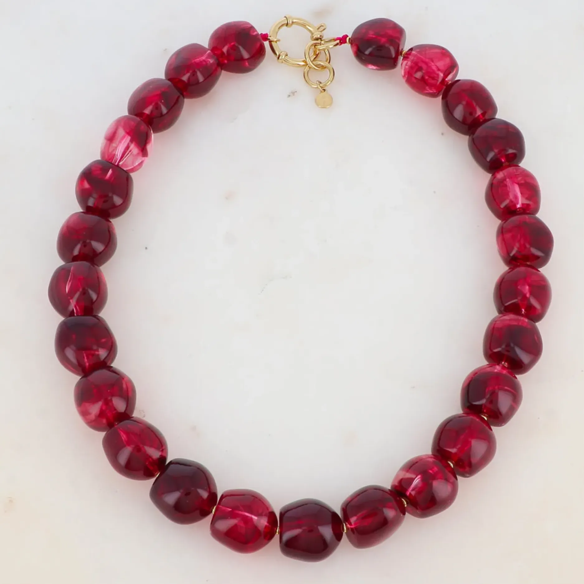 New HippieChic Collier avec Perles en Résine