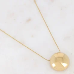 Store HippieChic Collier Doré en Pièce Ronde