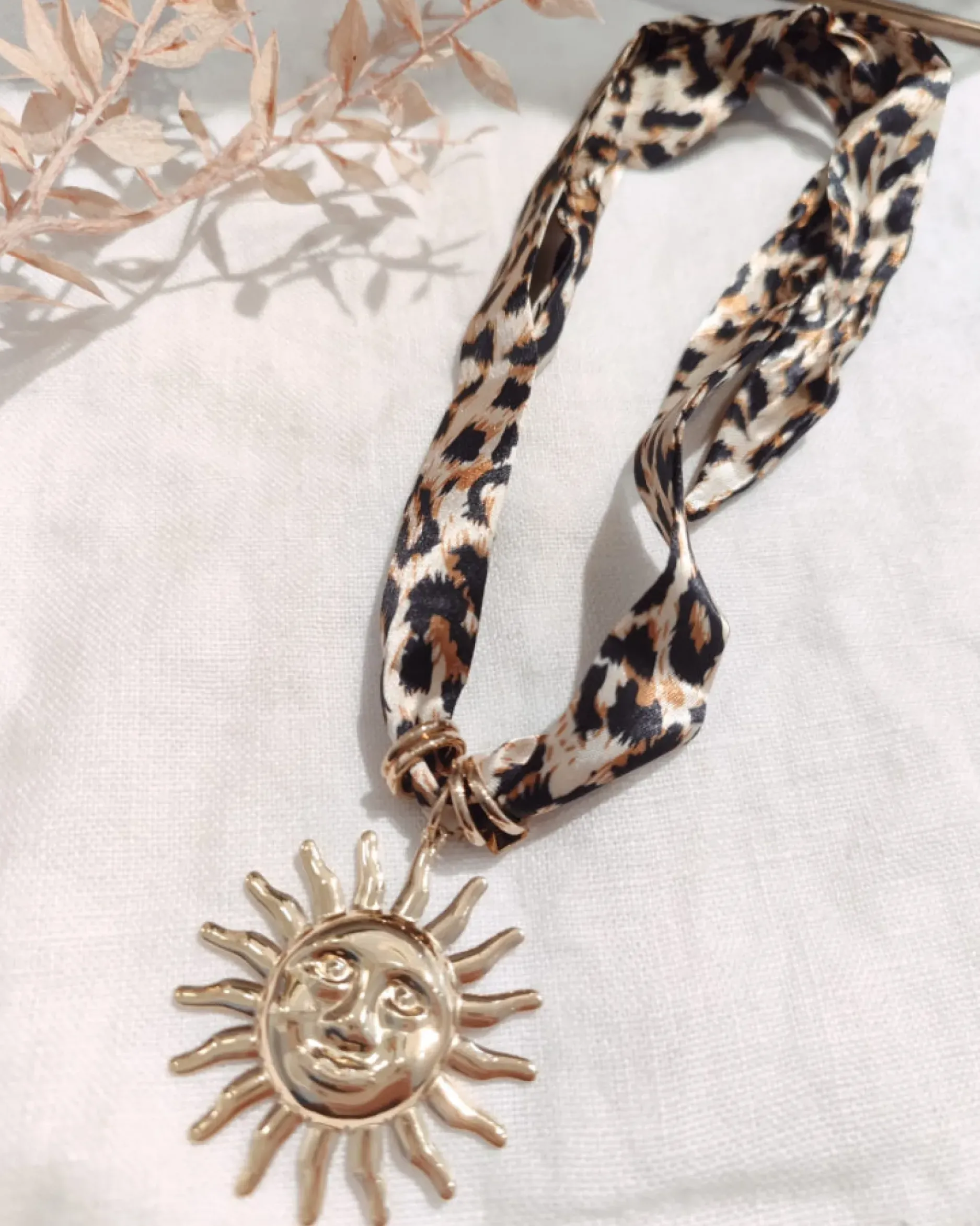 Outlet HippieChic Collier Soleil Léopard