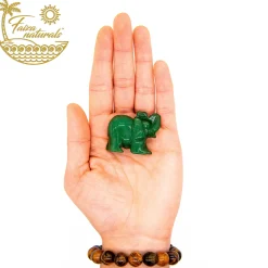 Best HippieChic Cristaux d'éléphant en aventurine verte (sculptés à la main)