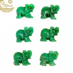 Best HippieChic Cristaux d'éléphant en aventurine verte (sculptés à la main)