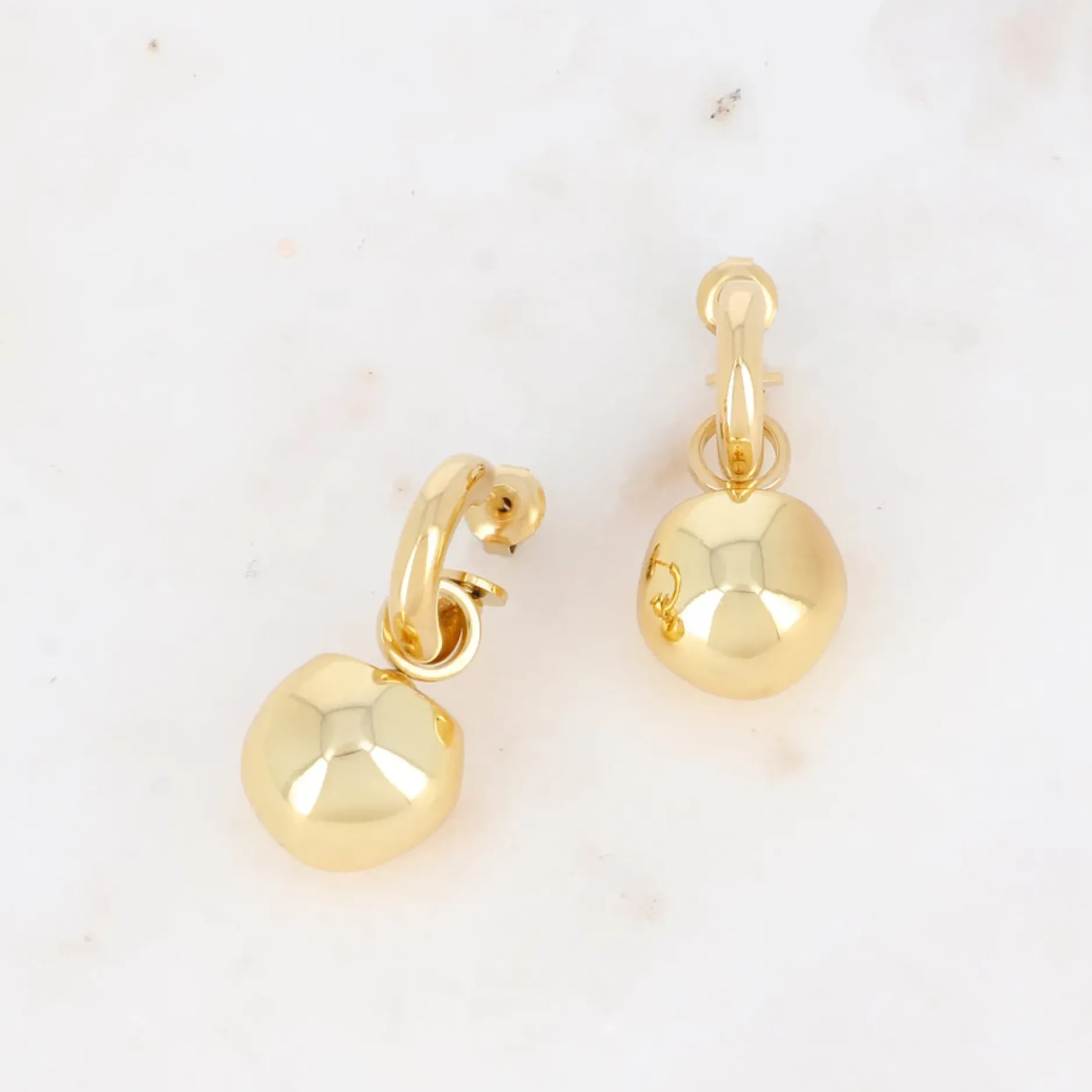 New HippieChic Créoles avec Perle Dorée