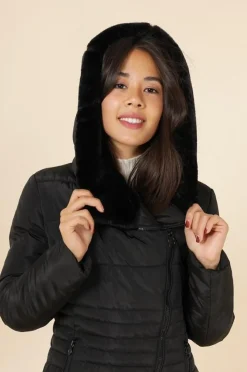 Fashion HippieChic Doudoune à Zip Fourrure