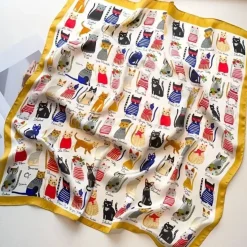 Cheap HippieChic Foulard Cat Blanc