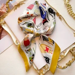 Cheap HippieChic Foulard Cat Blanc