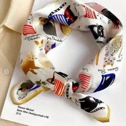 Cheap HippieChic Foulard Cat Blanc