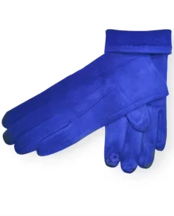 Discount HippieChic Gants Effet Daim BleuRoi