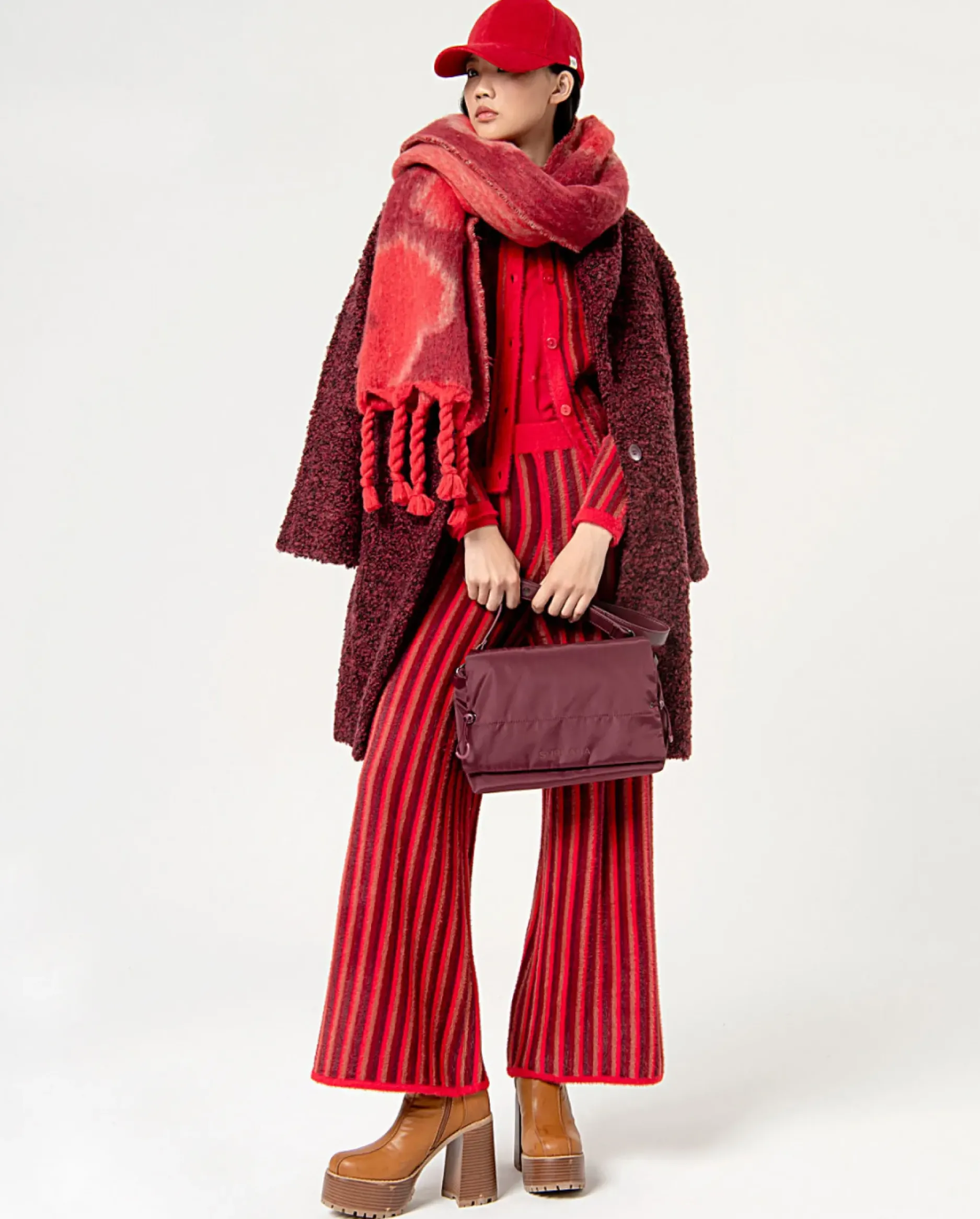 Hot HippieChic Gilet Court Grenat