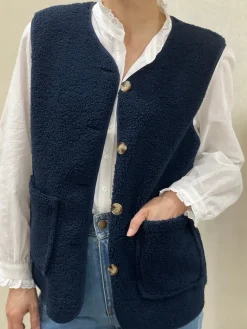 Outlet HippieChic Gilet Long Bouclette Uni