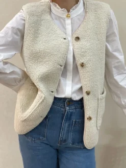 Outlet HippieChic Gilet Long Bouclette Uni