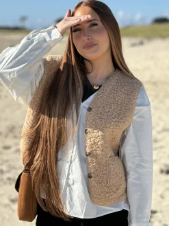 Best HippieChic Gilet sans Manches Bouclettes