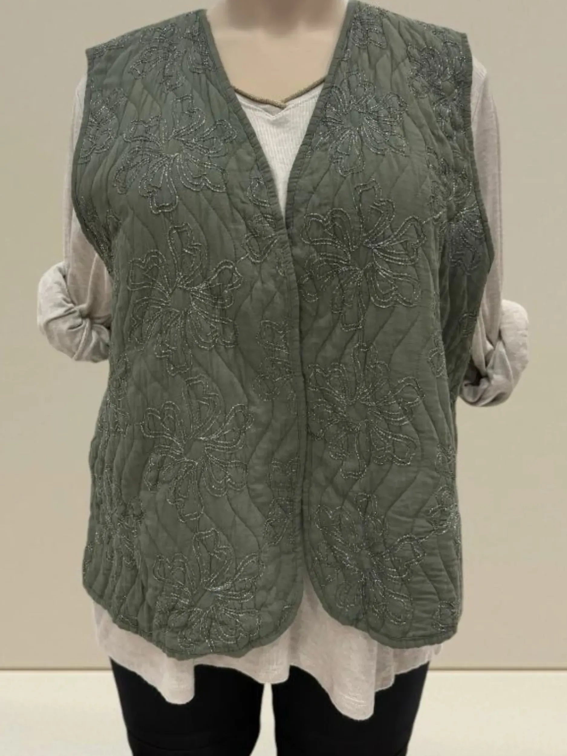 Fashion HippieChic Gilet sans Manches Brodé du 44 au 50