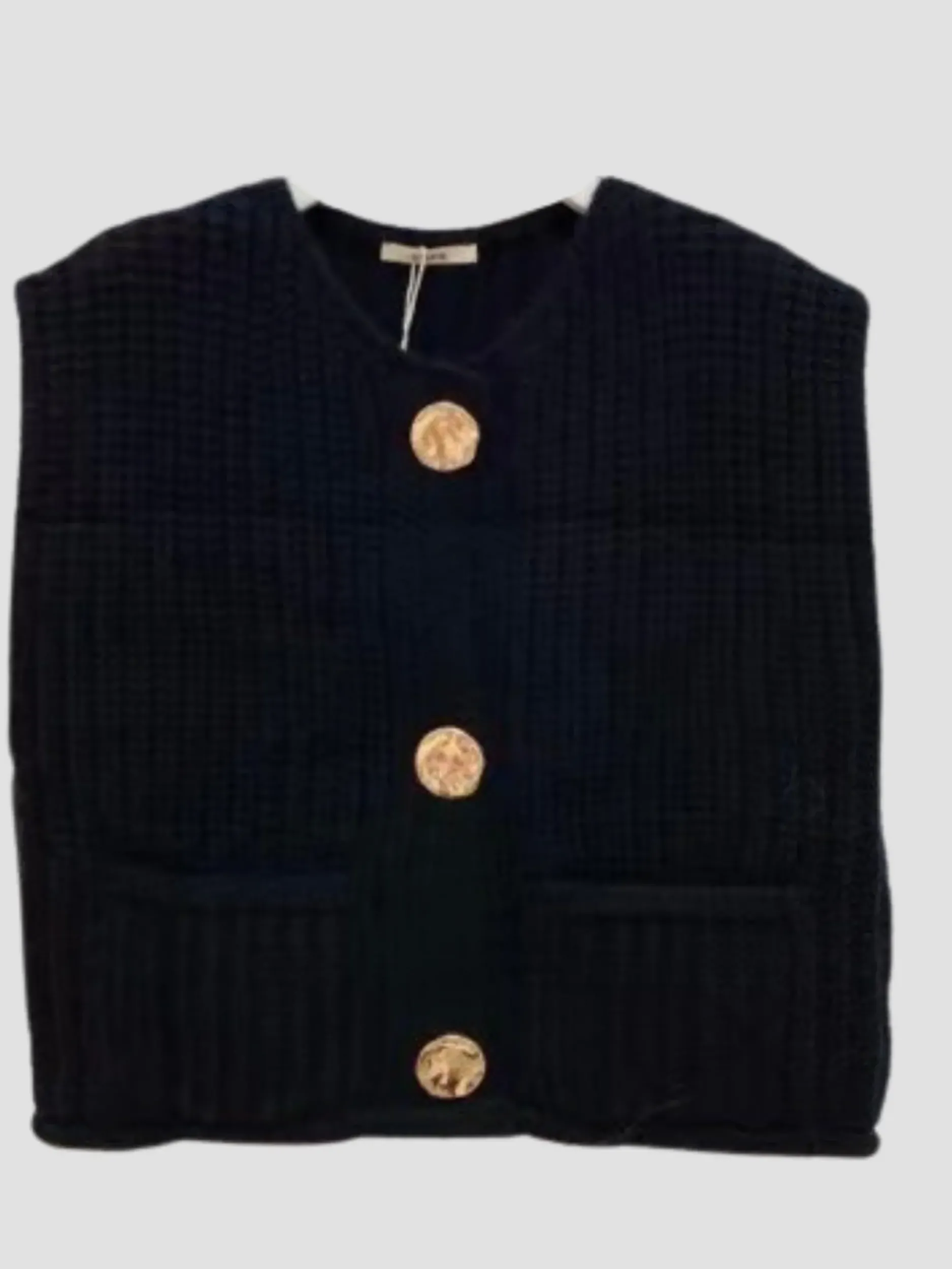 Best HippieChic Gilet sans Manches Crochet Poches