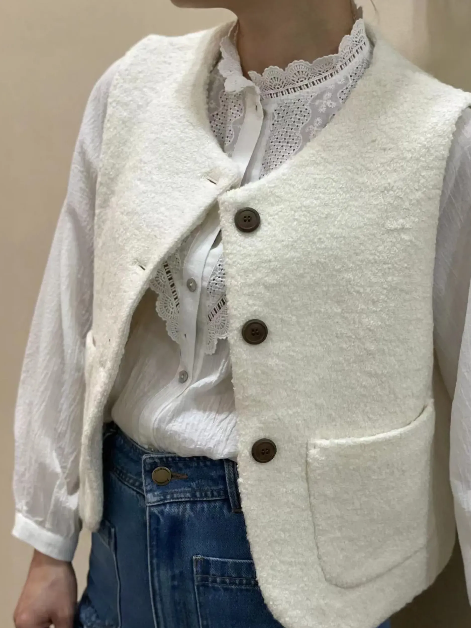 Online HippieChic Gilet sans Manches en Laine