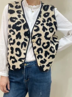 Outlet HippieChic Gilet sans Manches Léopard