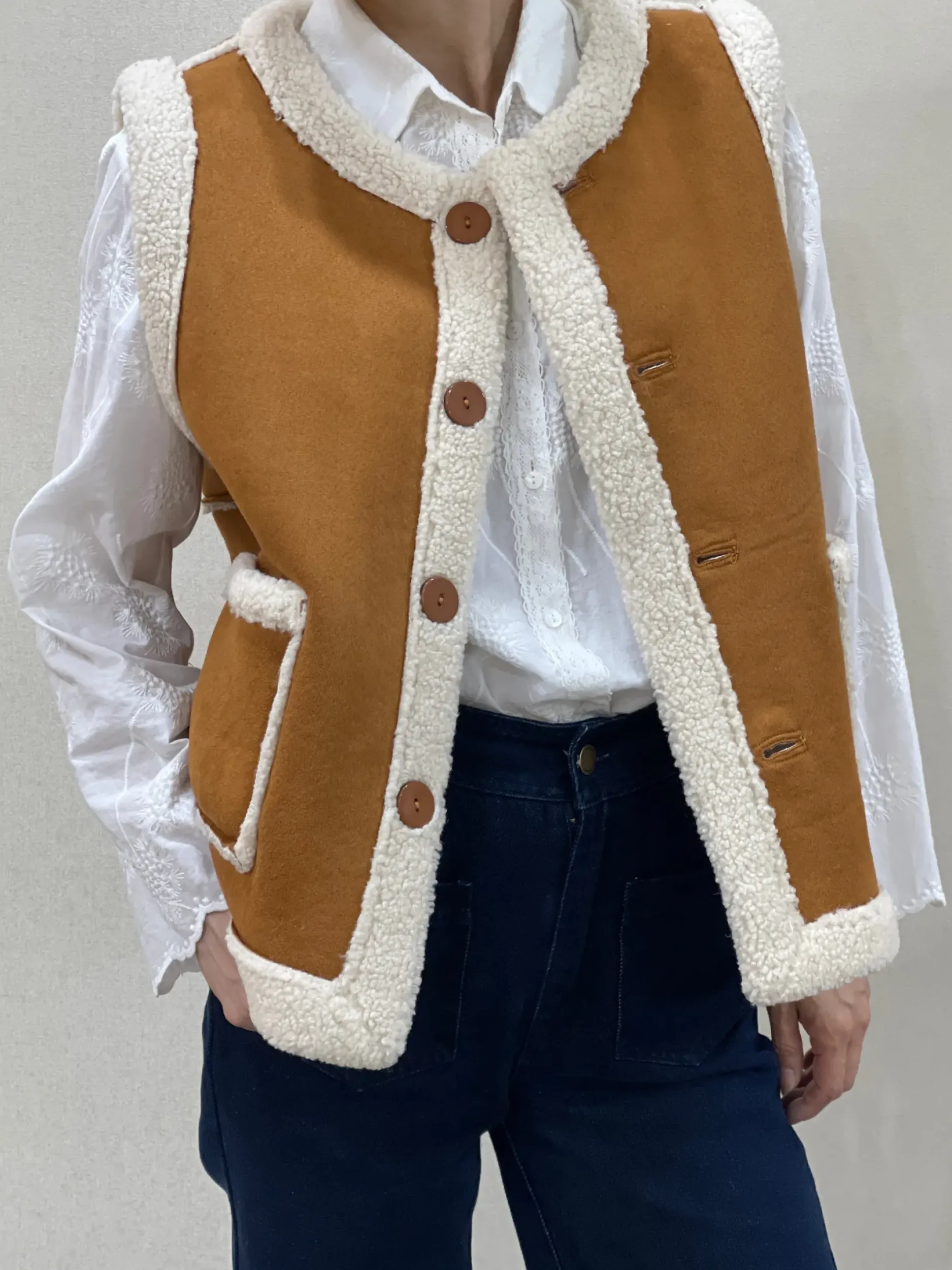 Cheap HippieChic Gilet sans Manches Réversible