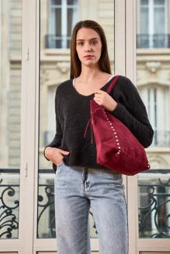 Best Sale HippieChic Grand Sac Rivet en Cuir