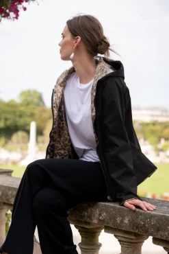 Clearance HippieChic Imperméable court et réversible léger Kaki