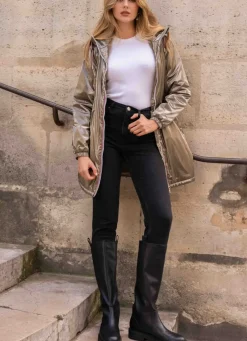 Online HippieChic Imperméable Fourrée Lisa Marine