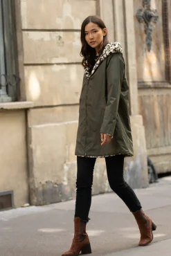 Cheap HippieChic Imperméable Fourrure Léopard
