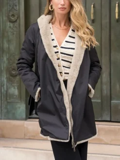 Fashion HippieChic Imperméable Réversible Fourrée du 44 au 48