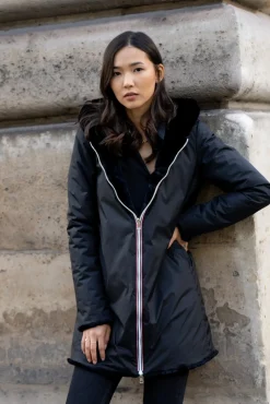 Shop HippieChic Imperméable Réversible Marius Noir