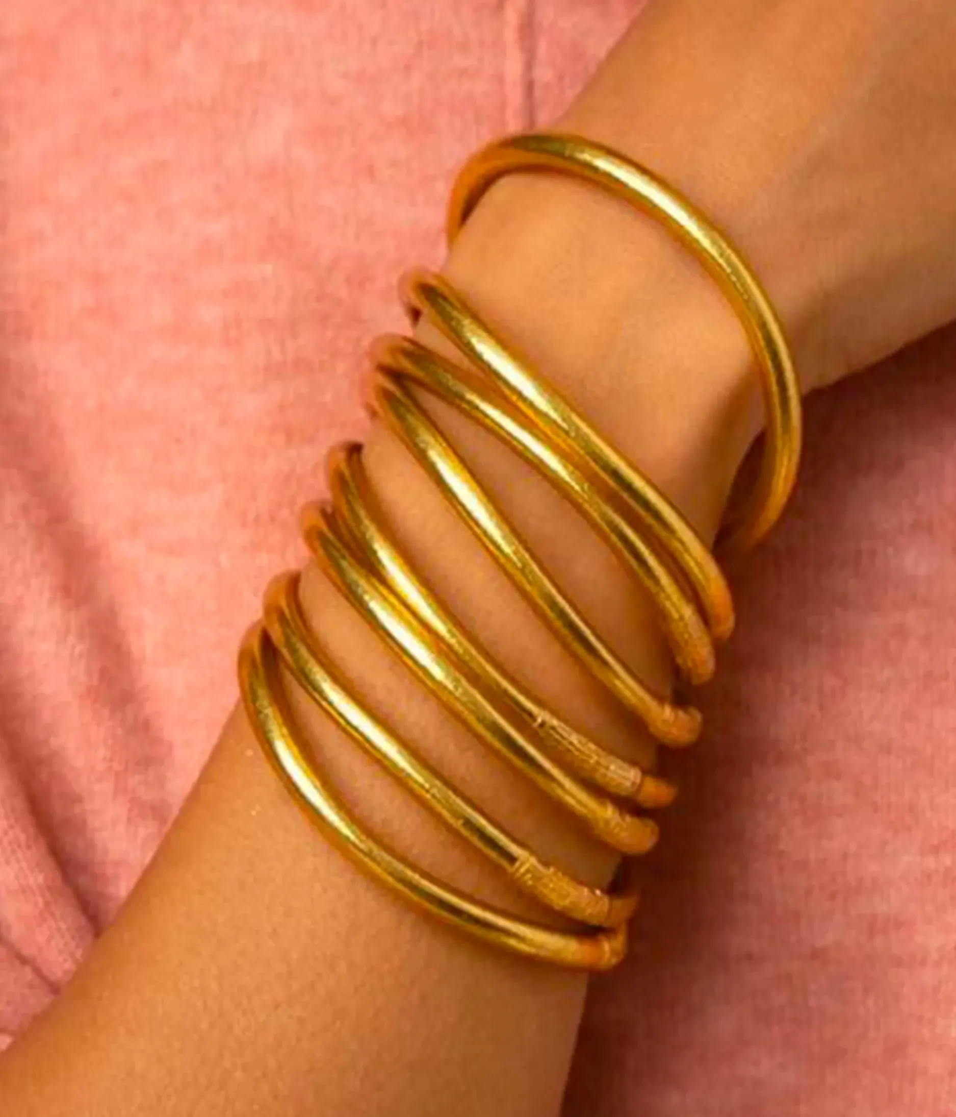 Online HippieChic Jonc Bouddhiste Doré