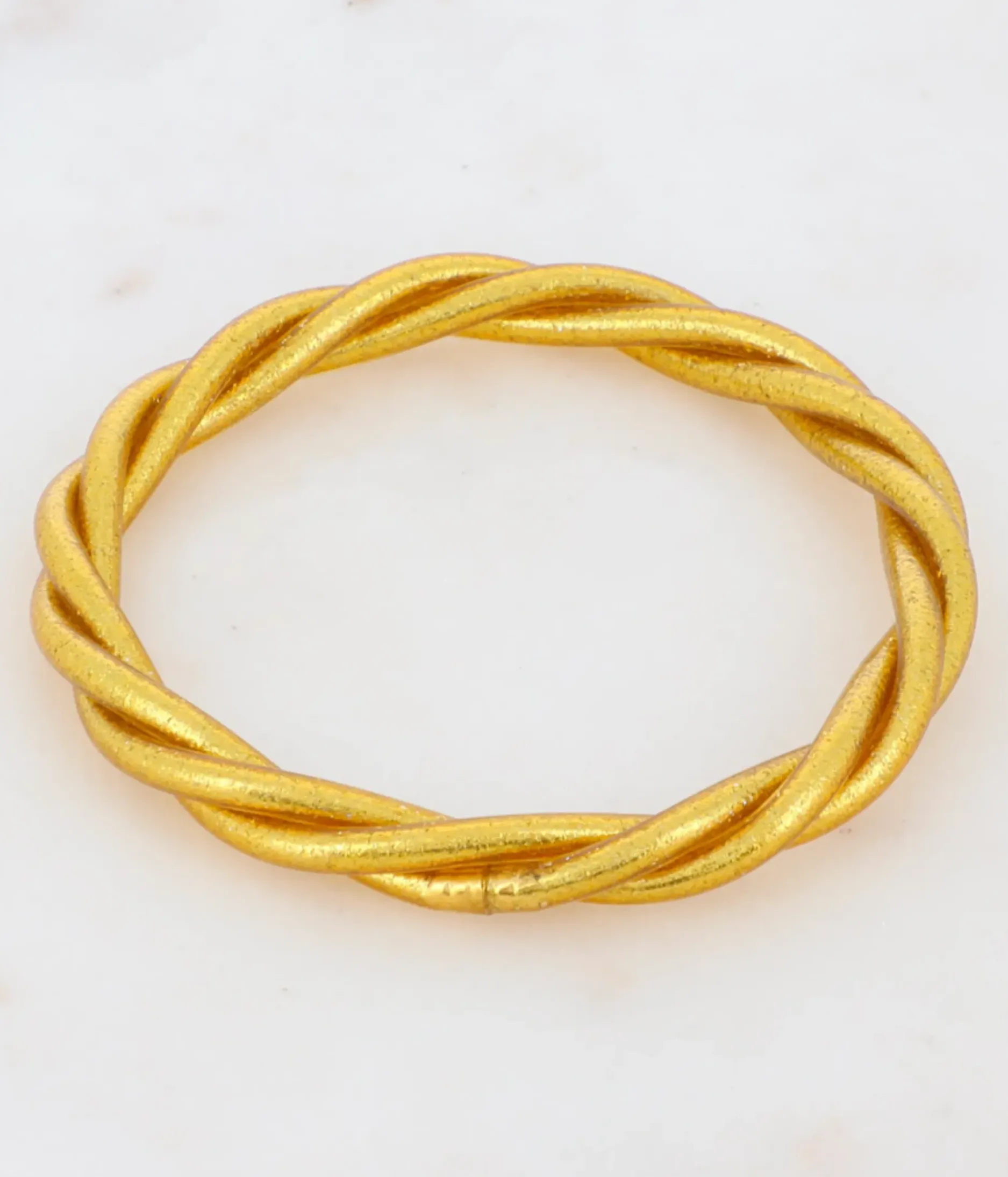 Store HippieChic Jonc Bouddhiste Torsadé Doré