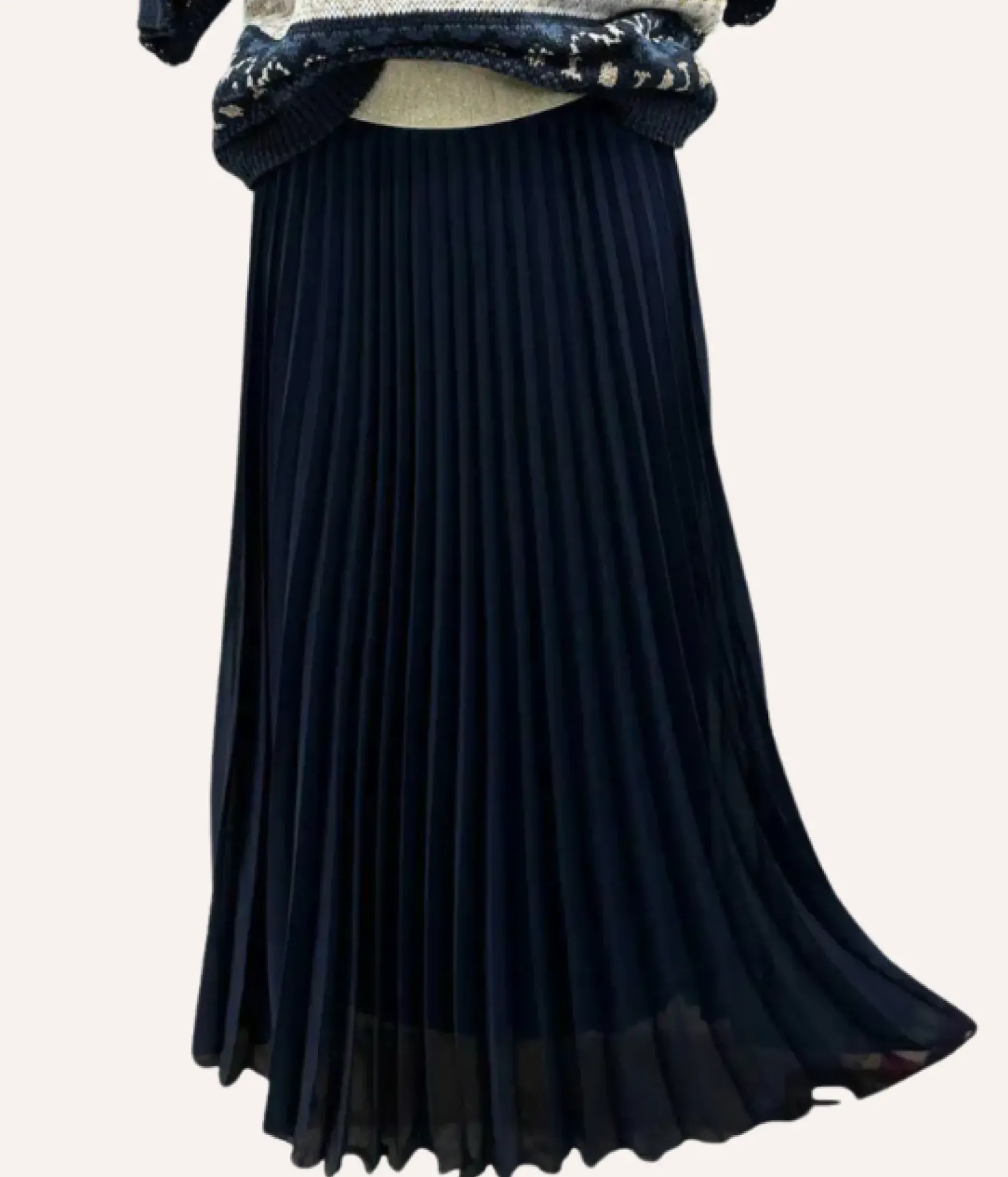 Store HippieChic Jupe Plissée Aurora Marine