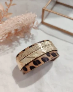 Cheap HippieChic Manchette Feuille Léopard