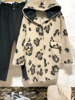 Cheap HippieChic Manteau à Capuche Léo en Laine