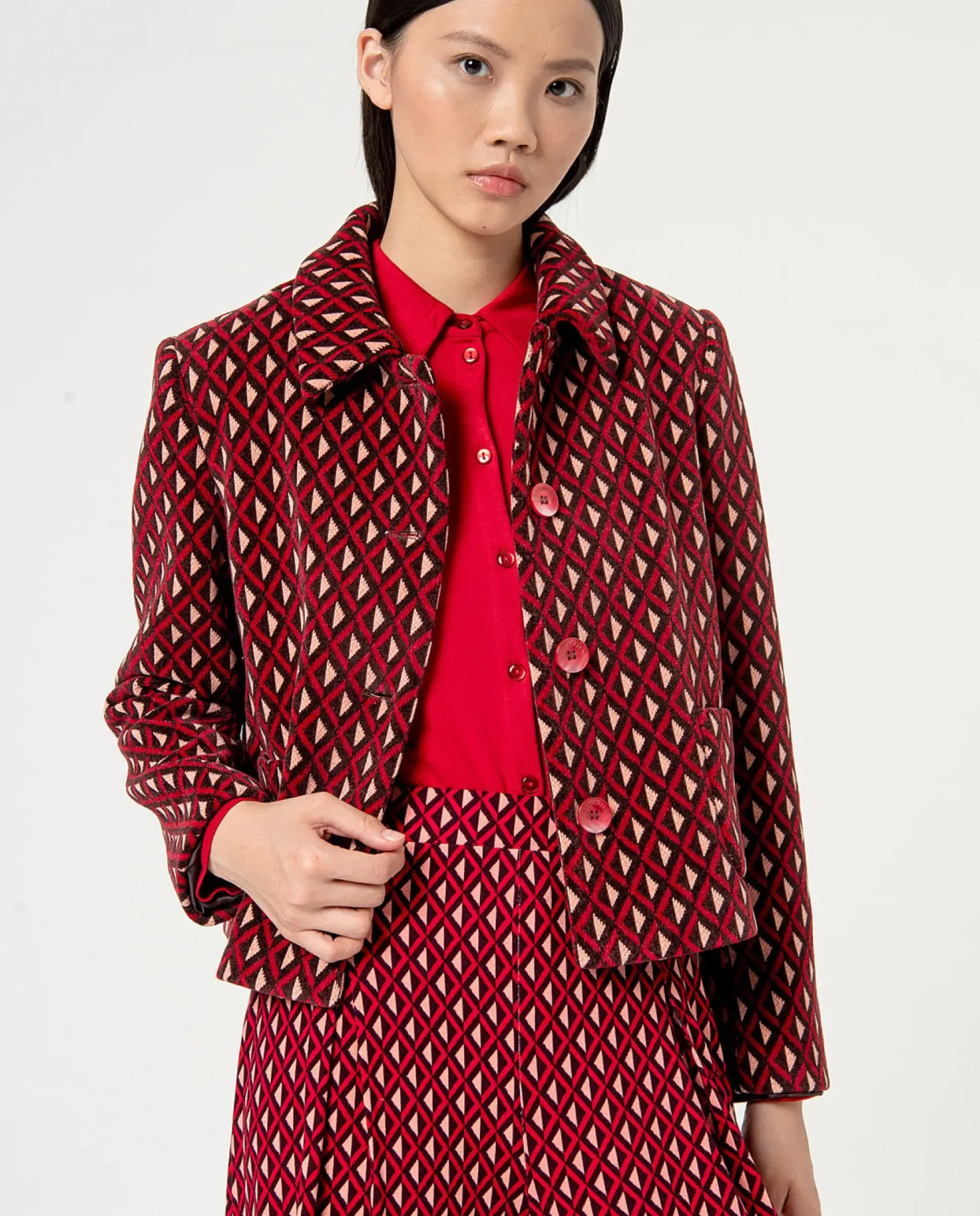 Cheap HippieChic Manteau Court en Jacquard