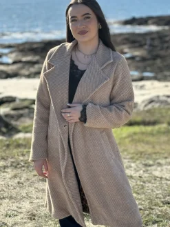 New HippieChic Manteau Droit Uni