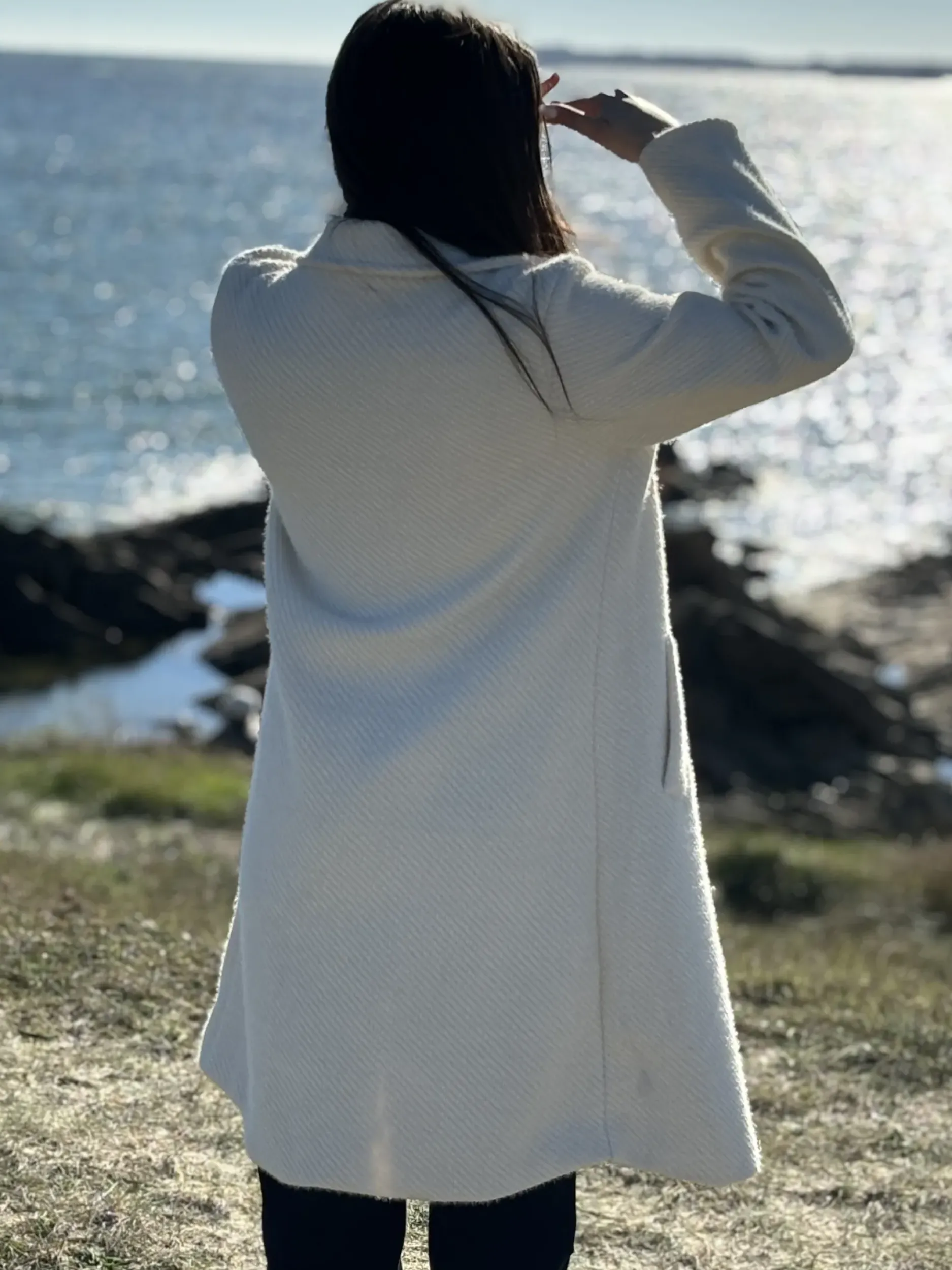 New HippieChic Manteau Droit Uni