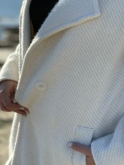 New HippieChic Manteau Droit Uni