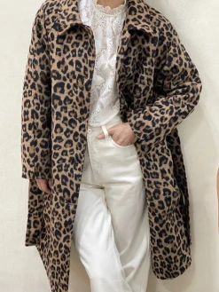 Cheap HippieChic Manteau Long léopard