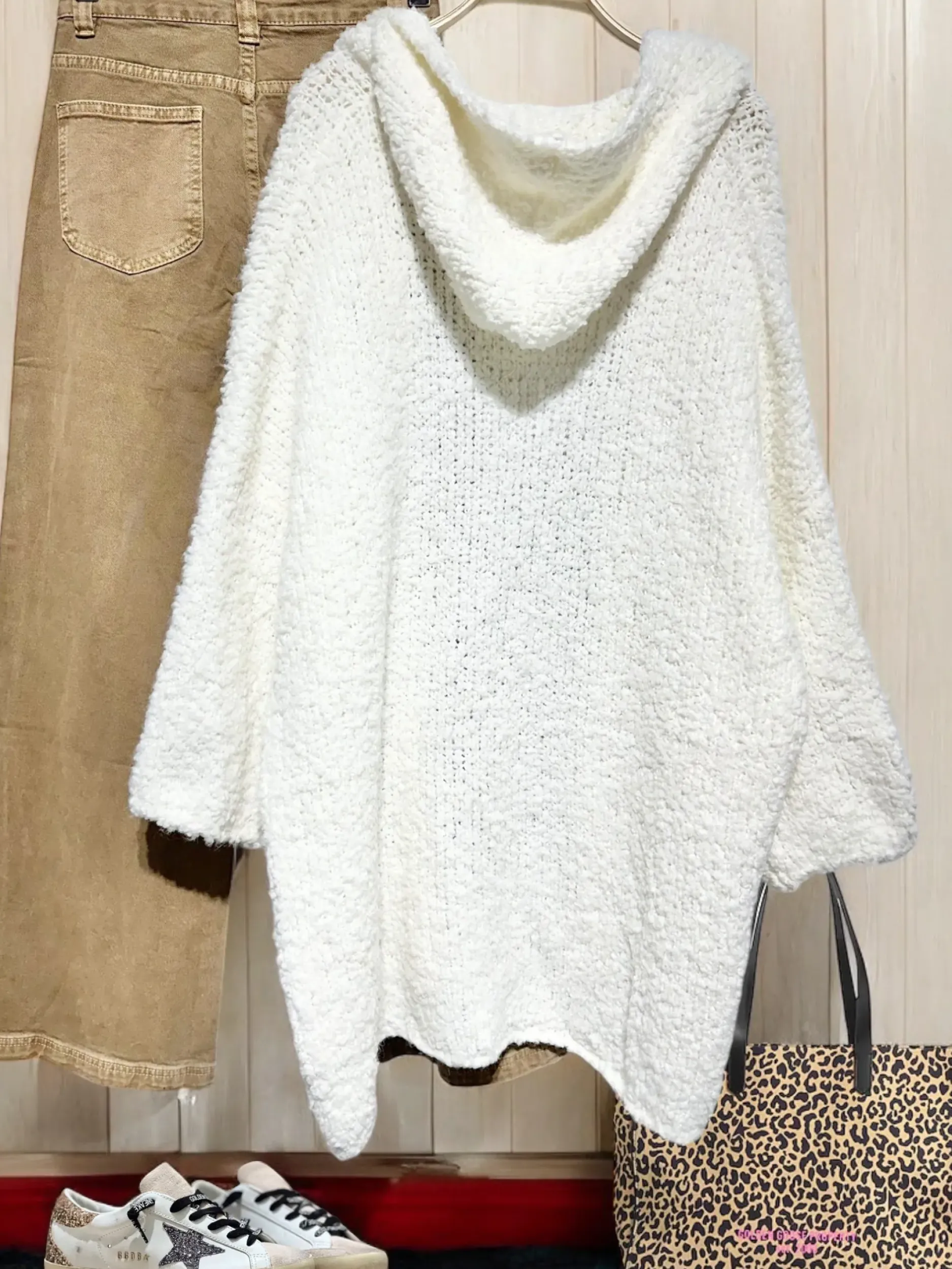 Store HippieChic Maxi Gilet Capuche Uni