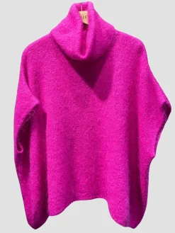 Best Sale HippieChic Maxi Pull Poncho Col Roulé