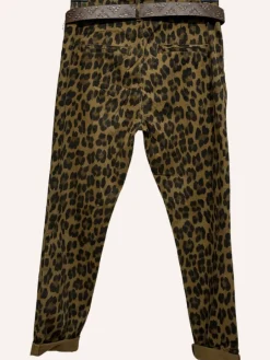 Fashion HippieChic Pantalon Chino Léopard