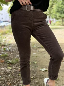 Clearance HippieChic Pantalon en Velours Achille Pistache