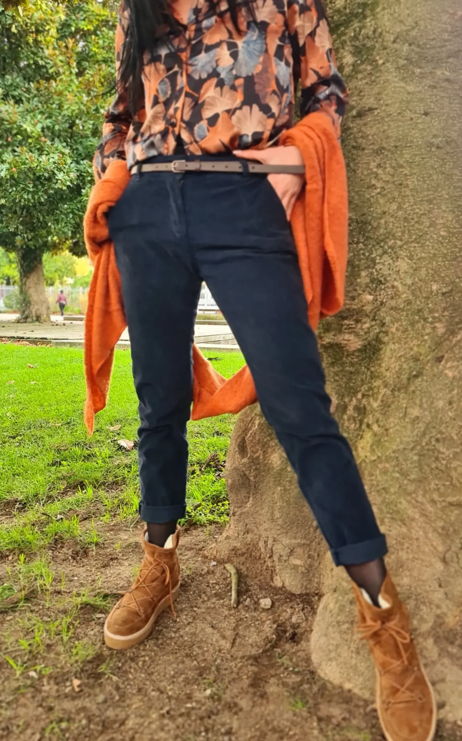 Clearance HippieChic Pantalon en Velours Achille Pistache