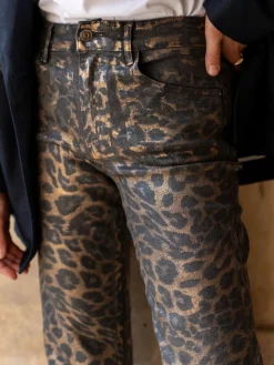 Online HippieChic Pantalon Satiné Léopard