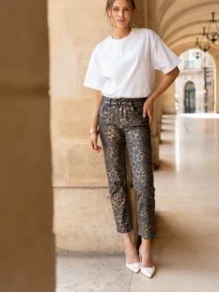 Online HippieChic Pantalon Satiné Léopard