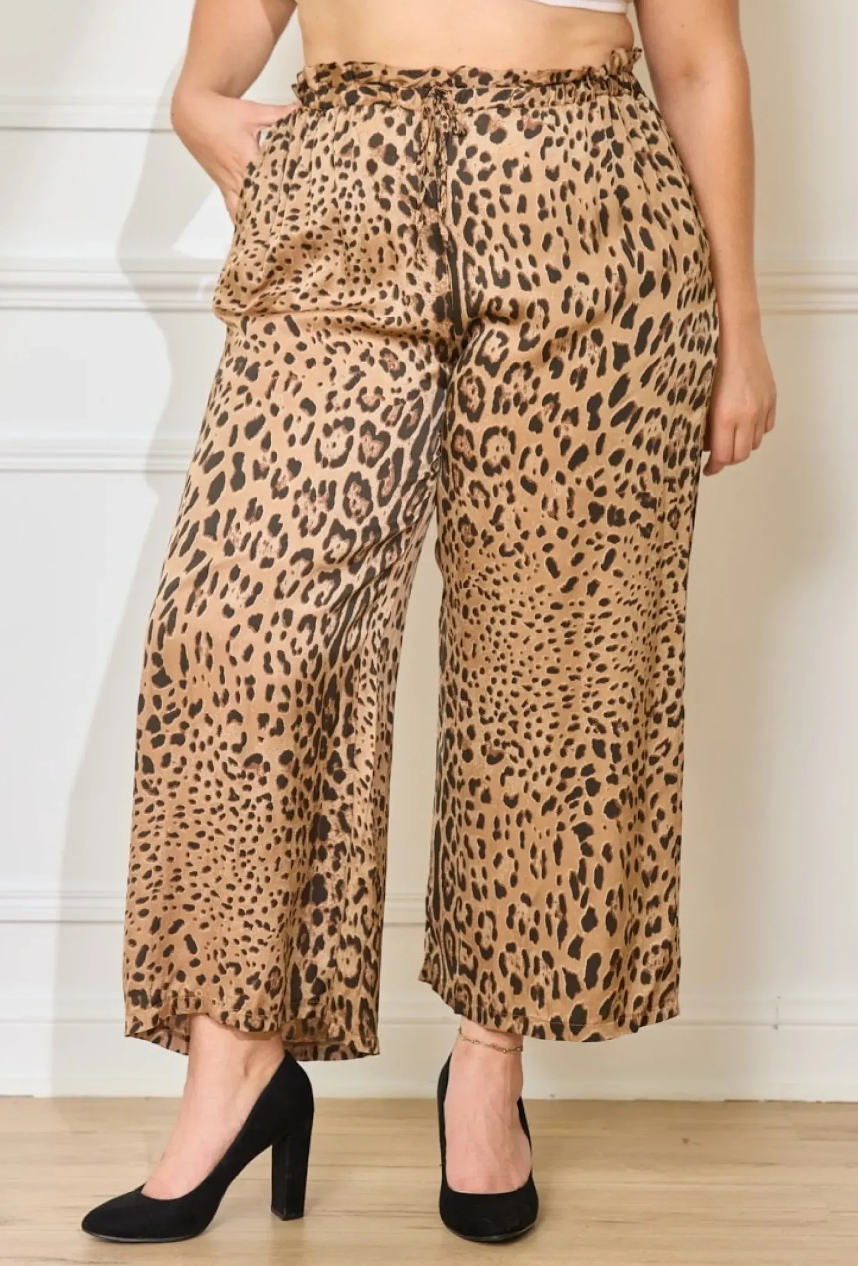 Hot HippieChic Pantalon Satiné Léopard