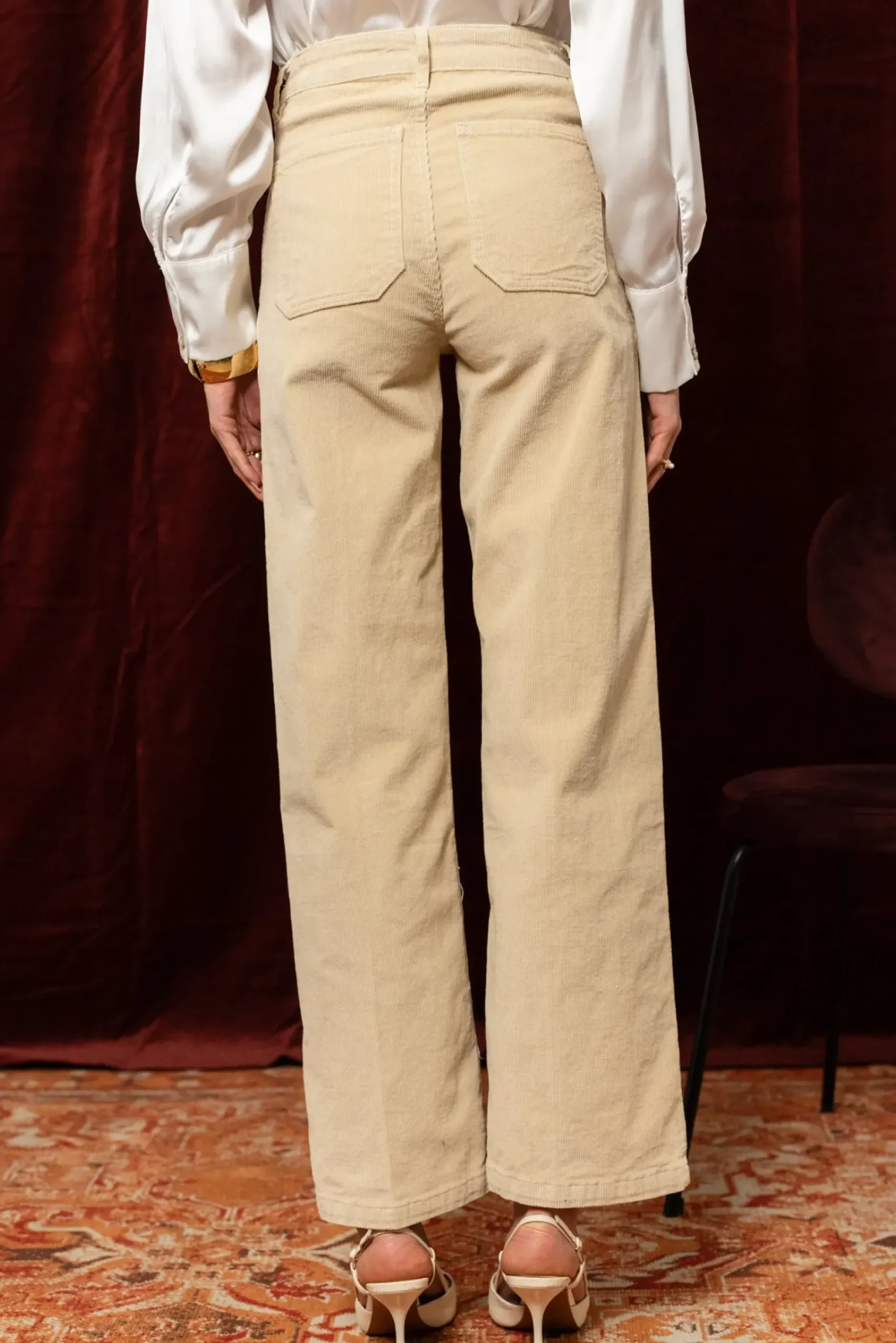 Online HippieChic Pantalon Velours Boutons