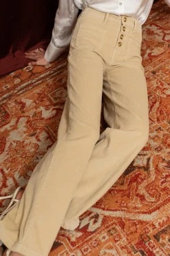 Online HippieChic Pantalon Velours Boutons