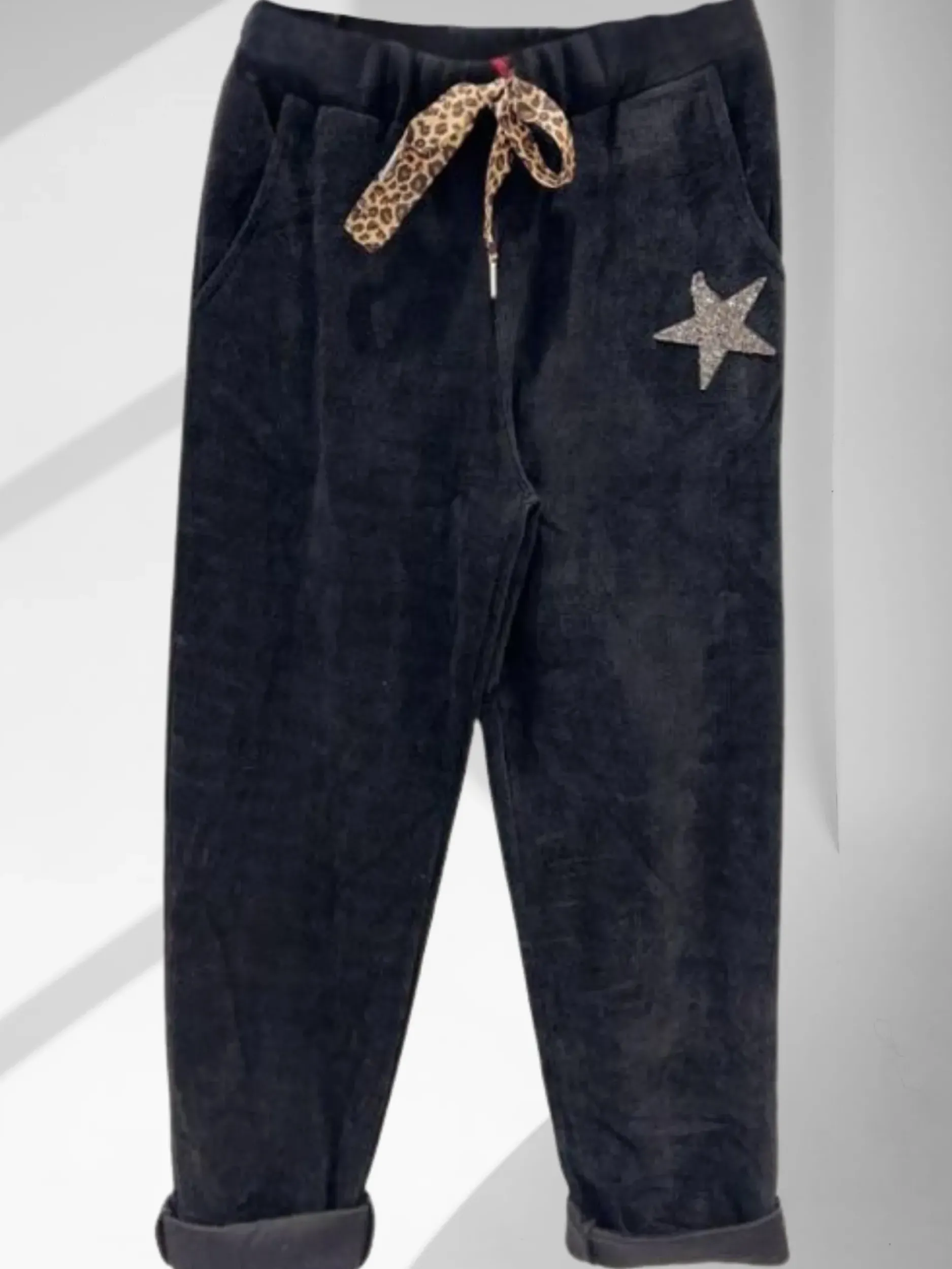 Fashion HippieChic Pantalon Velours Lisse