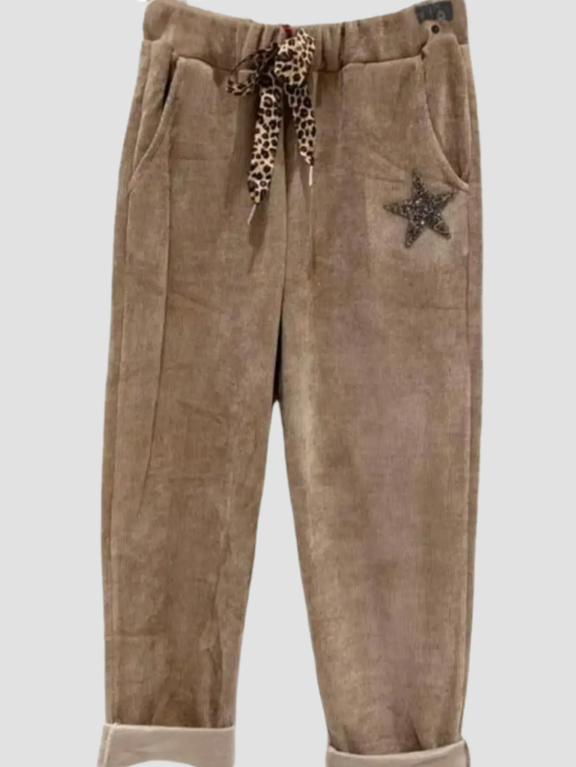 Fashion HippieChic Pantalon Velours Lisse